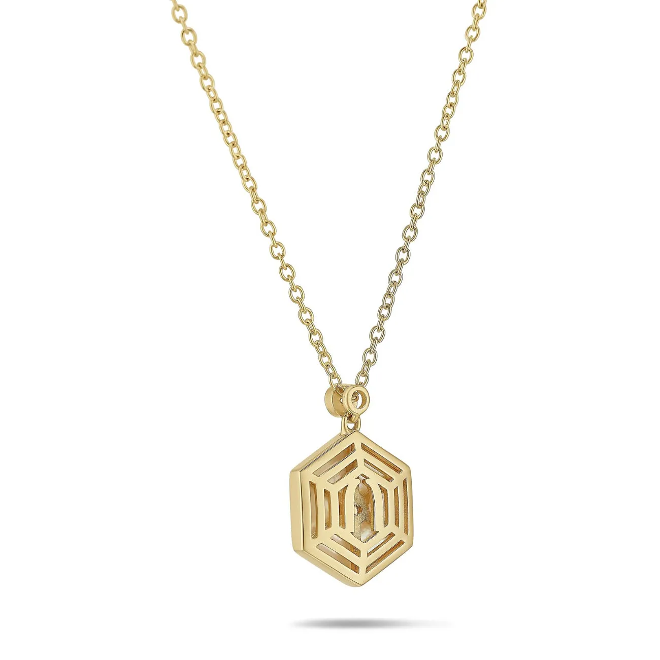 Baia Sommersa 18K Yellow Gold Diamonds & Mother of Pearl Long Pendant Necklace