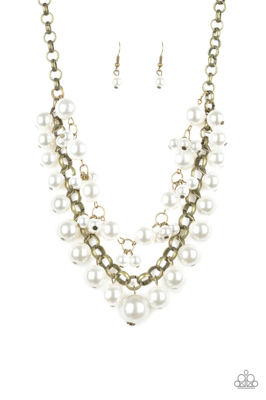 BALLROOM Service Brass Paparazzi Necklace