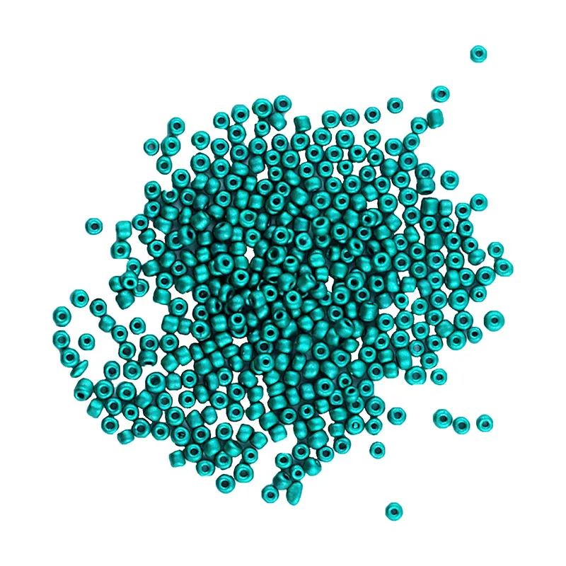 BEAD GLASS SEED PEARL DK GREEN 1.8MM 25G