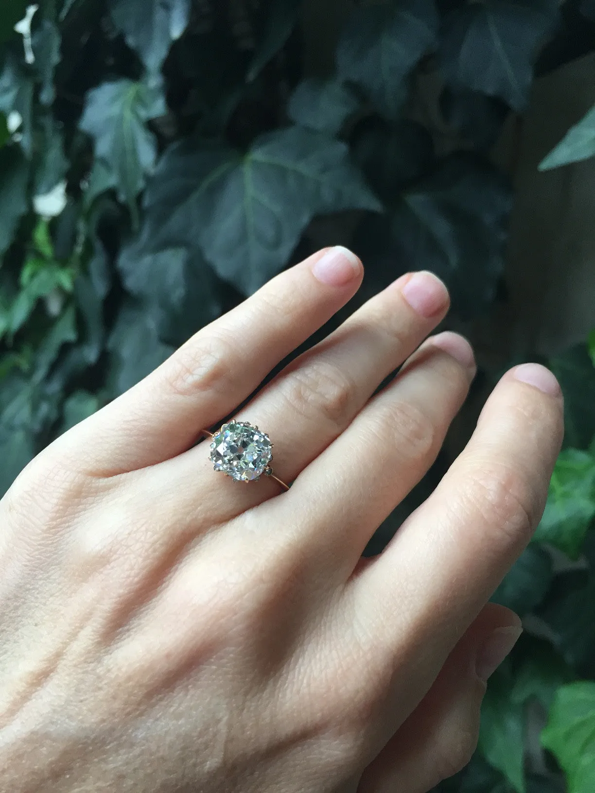 Bell & Bird Signature Old Mine Cut Diamond Solitaire Ring