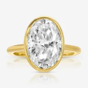 Bella Flush (5.2ct) Oval Moissanite Engagement Ring
