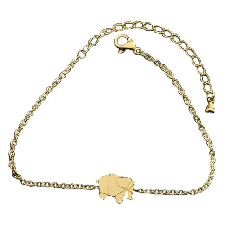 BFF Gold & Silver Elephant Charm Bracelet