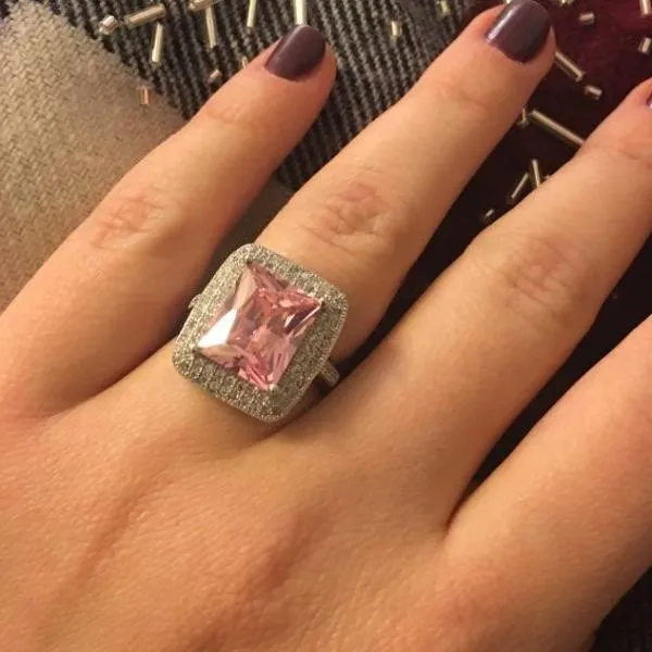 Big Pink Tourmaline Ring