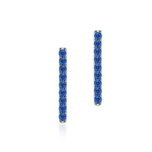 Birks Rosée du Matin | White Gold and Sapphire Bar Earrings