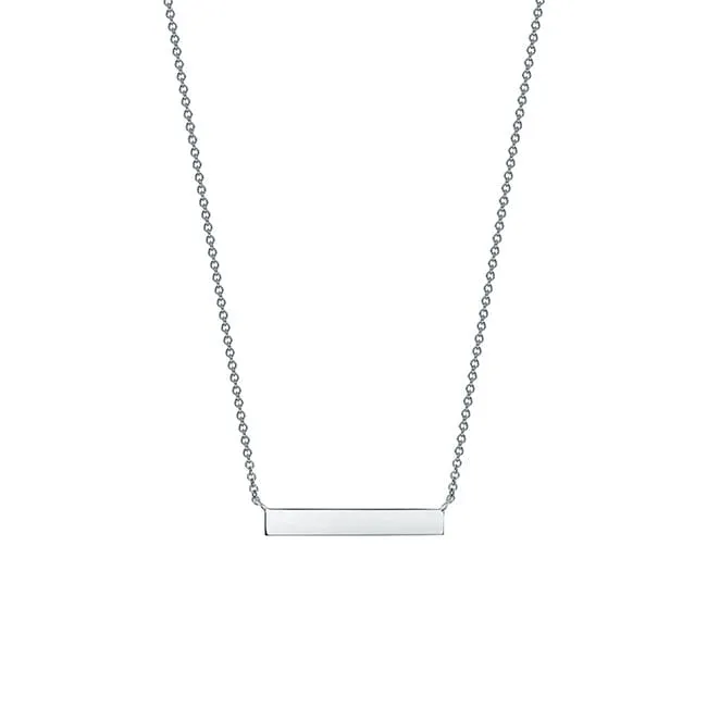 Birks Silver Horizontal Bar Necklace