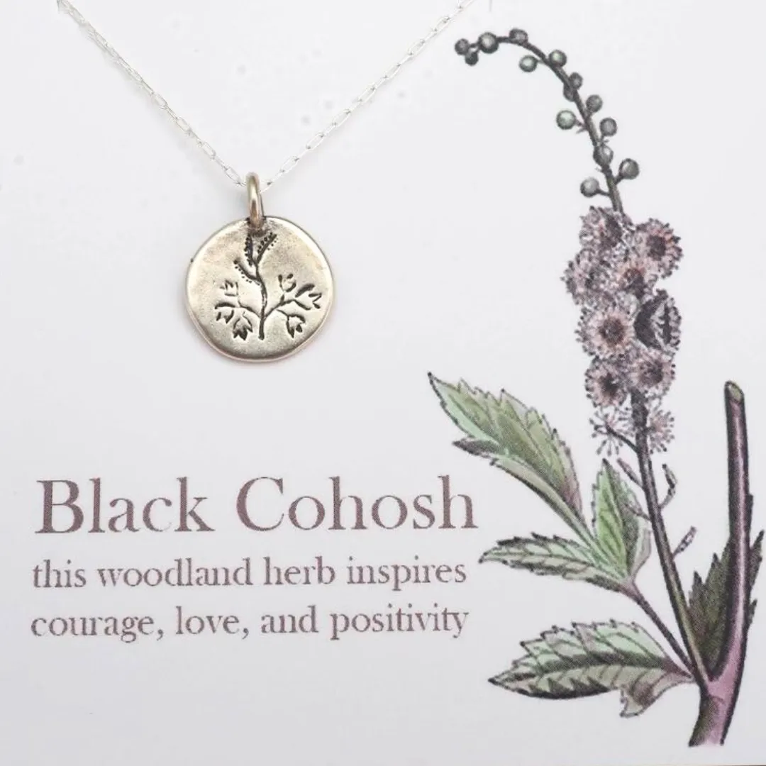Black Cohosh Botanical Amulet Necklace