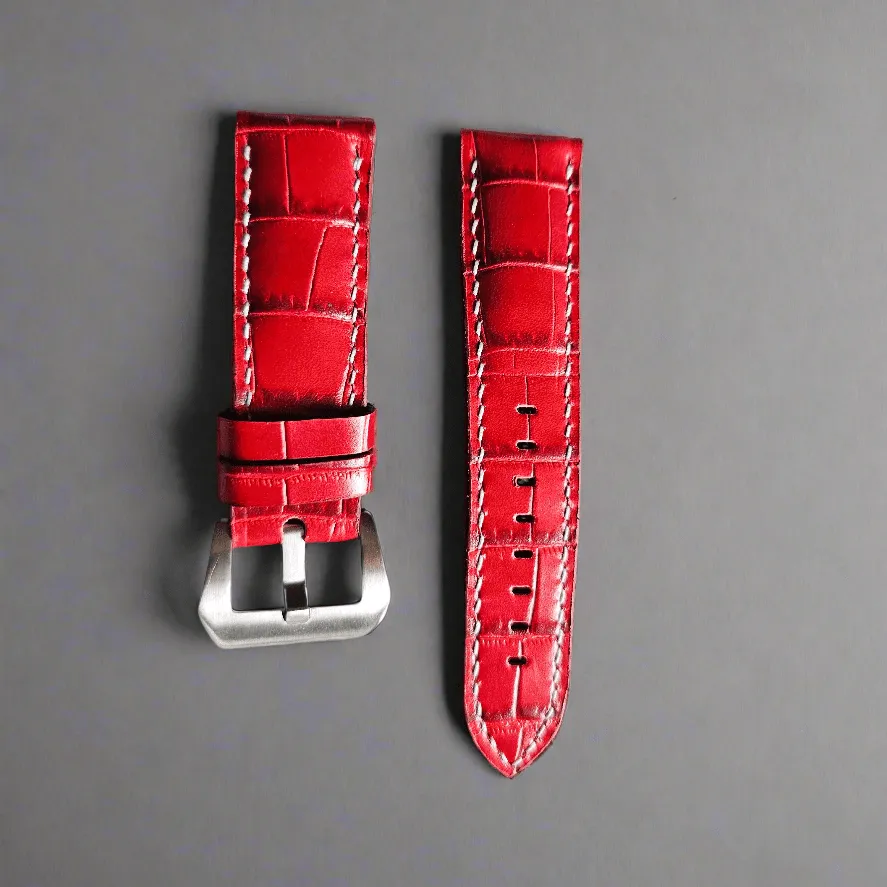 Black leather strap for panerai