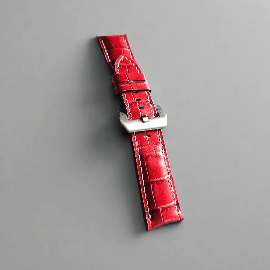 Black leather strap for panerai