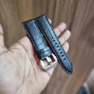 Black leather strap for panerai