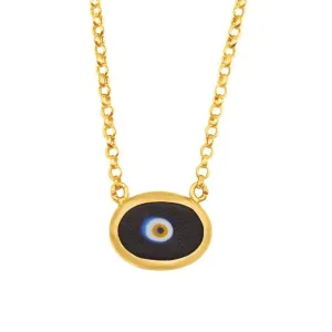 Black Protection Juju Evil Eye Choker in 18K Gold