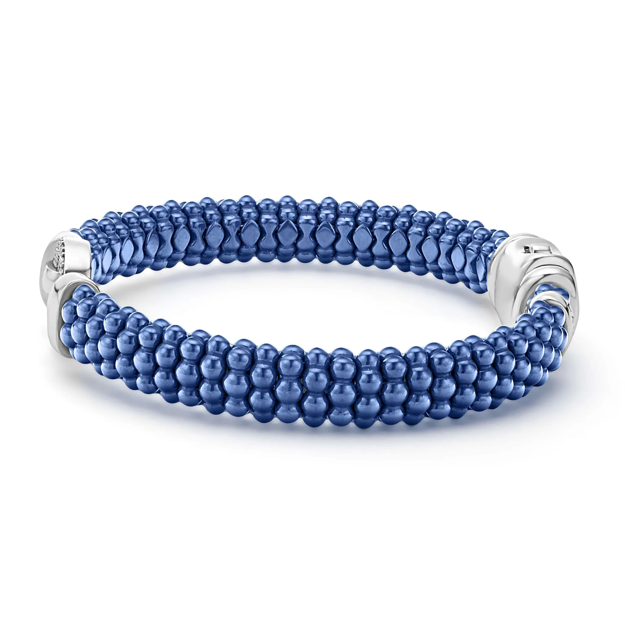 Blue Caviar Ultramarine Ceramic Diamond Circle Bracelet | 9mm