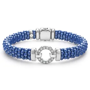 Blue Caviar Ultramarine Ceramic Diamond Circle Bracelet | 9mm