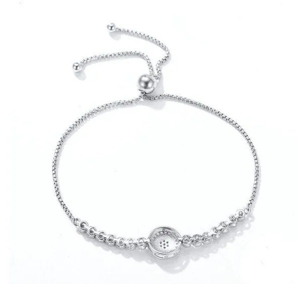 Blue Eye Bolo Bracelet In Sterling Silver