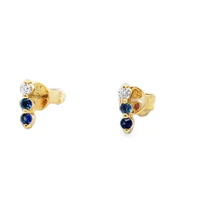 Blue Sapphire Stud Earrings