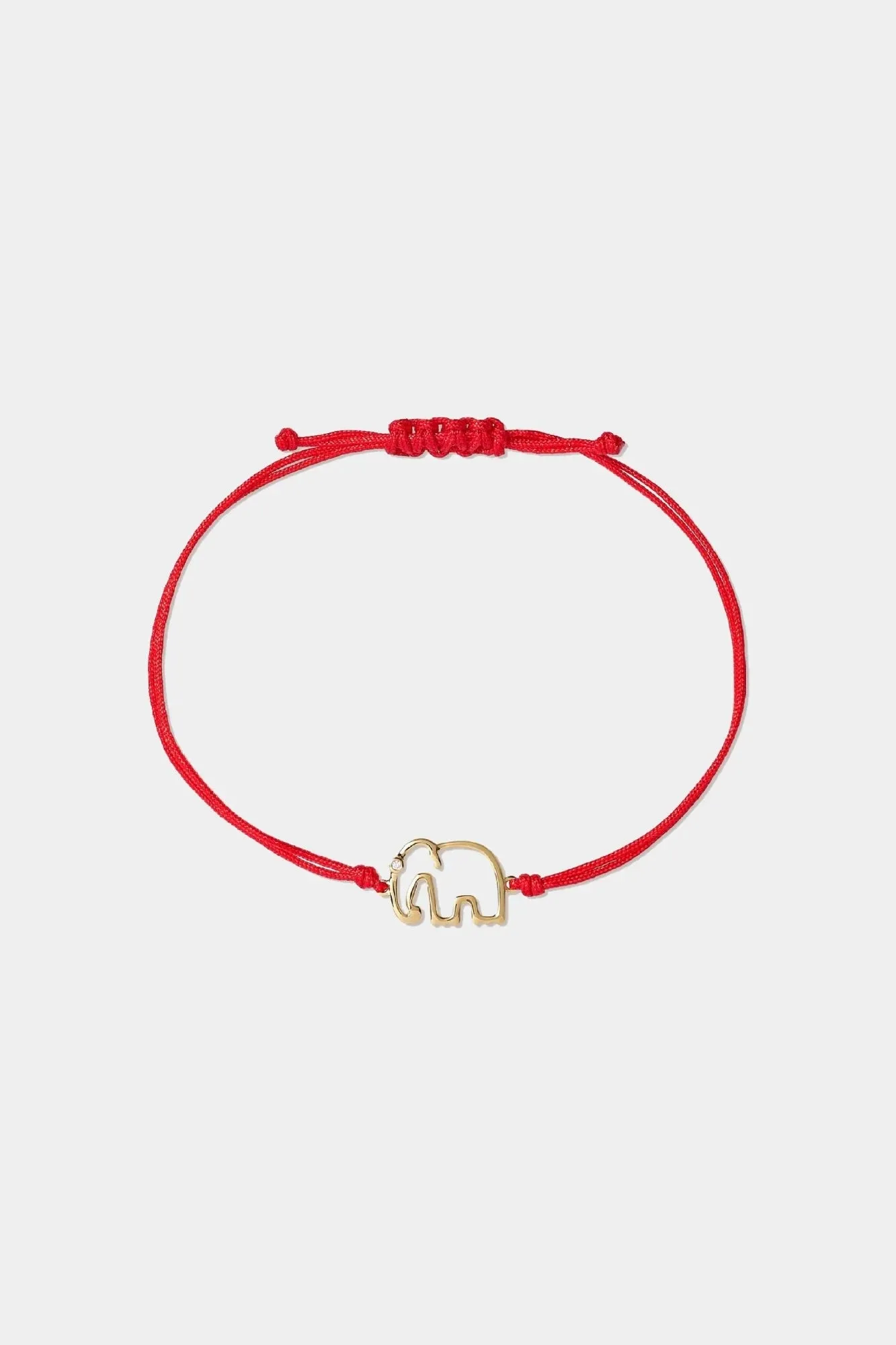 Bracelet Elephant - Fil Rouge Or Jaune