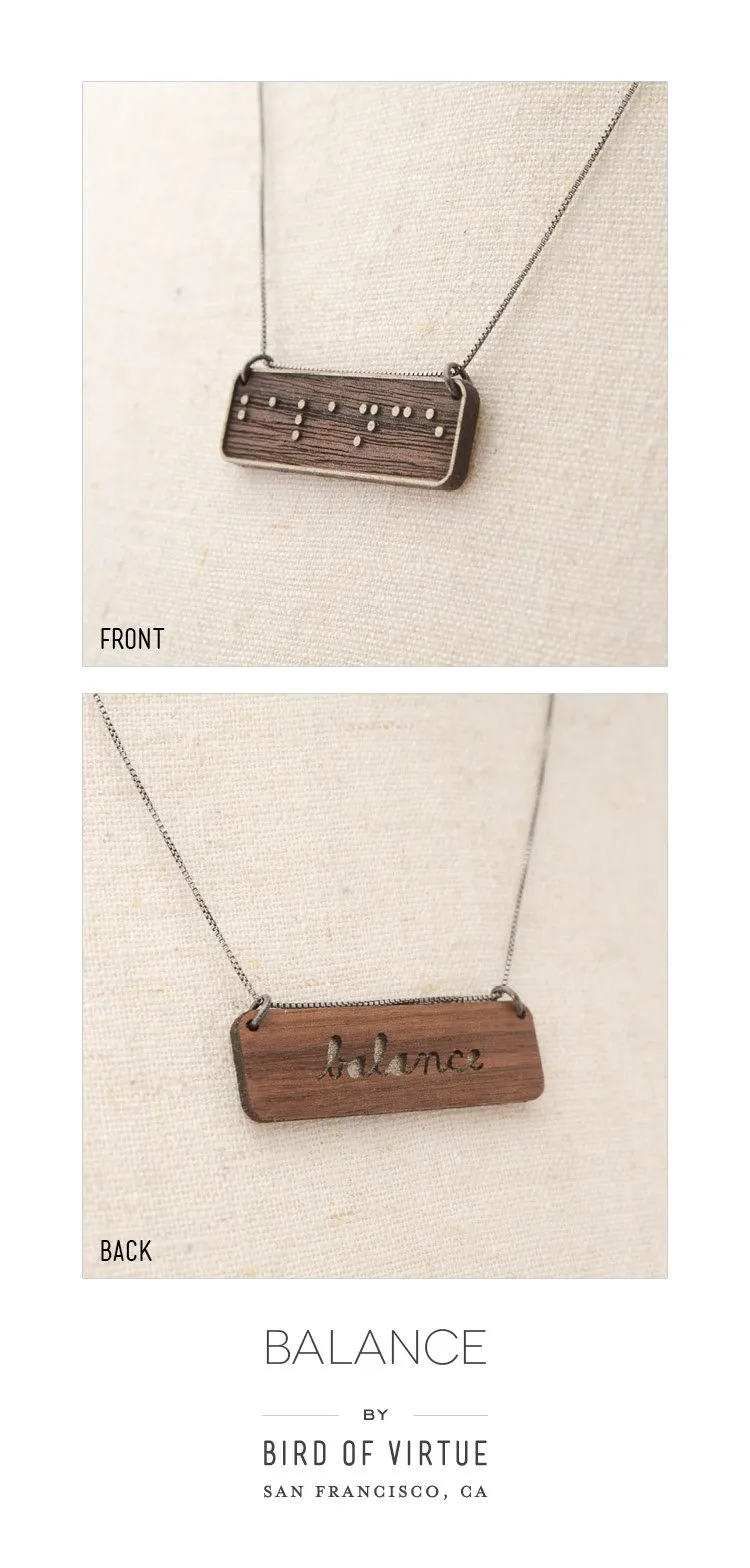 Braille Virtue Necklaces