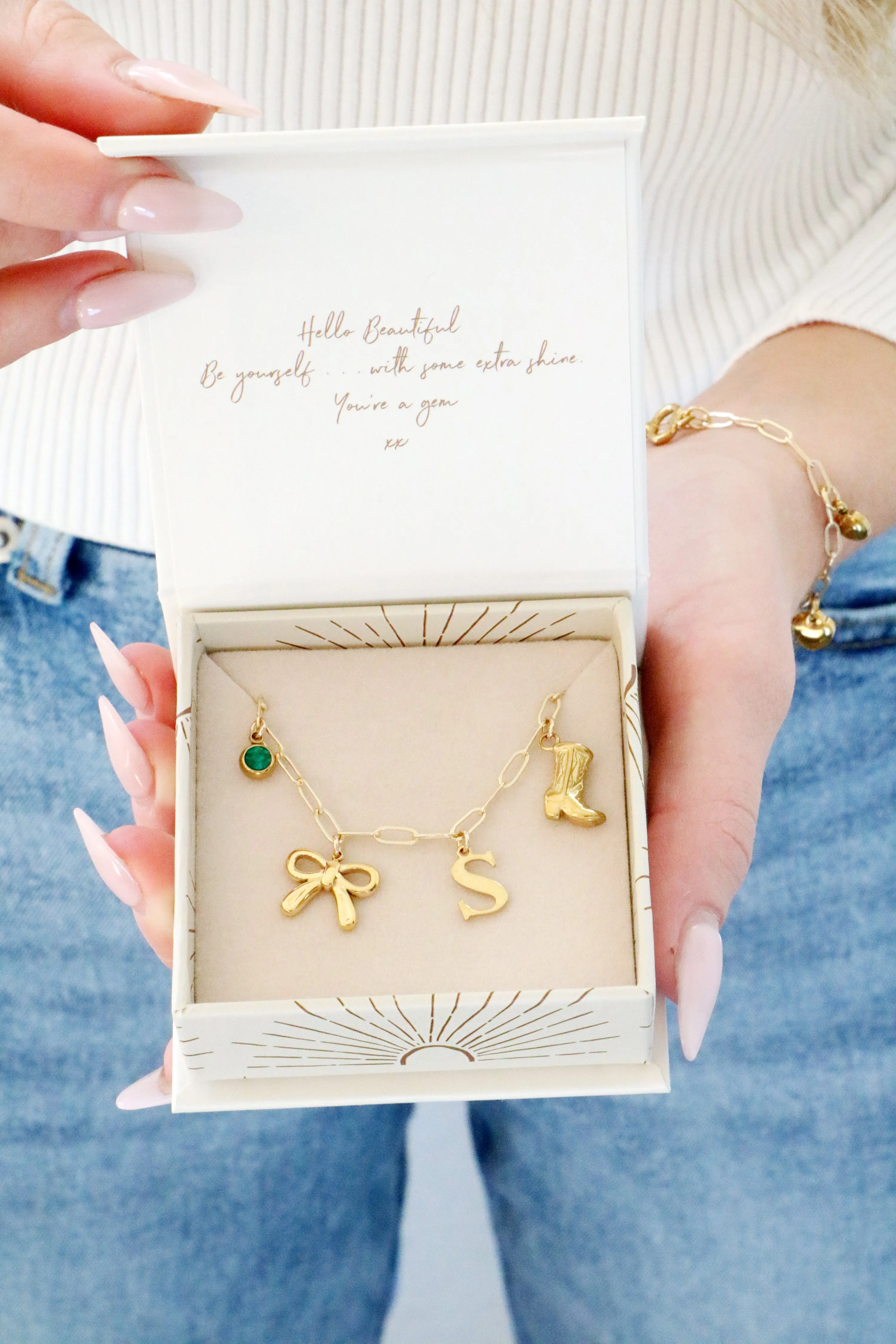build your own charm bracelet { gold   silver }