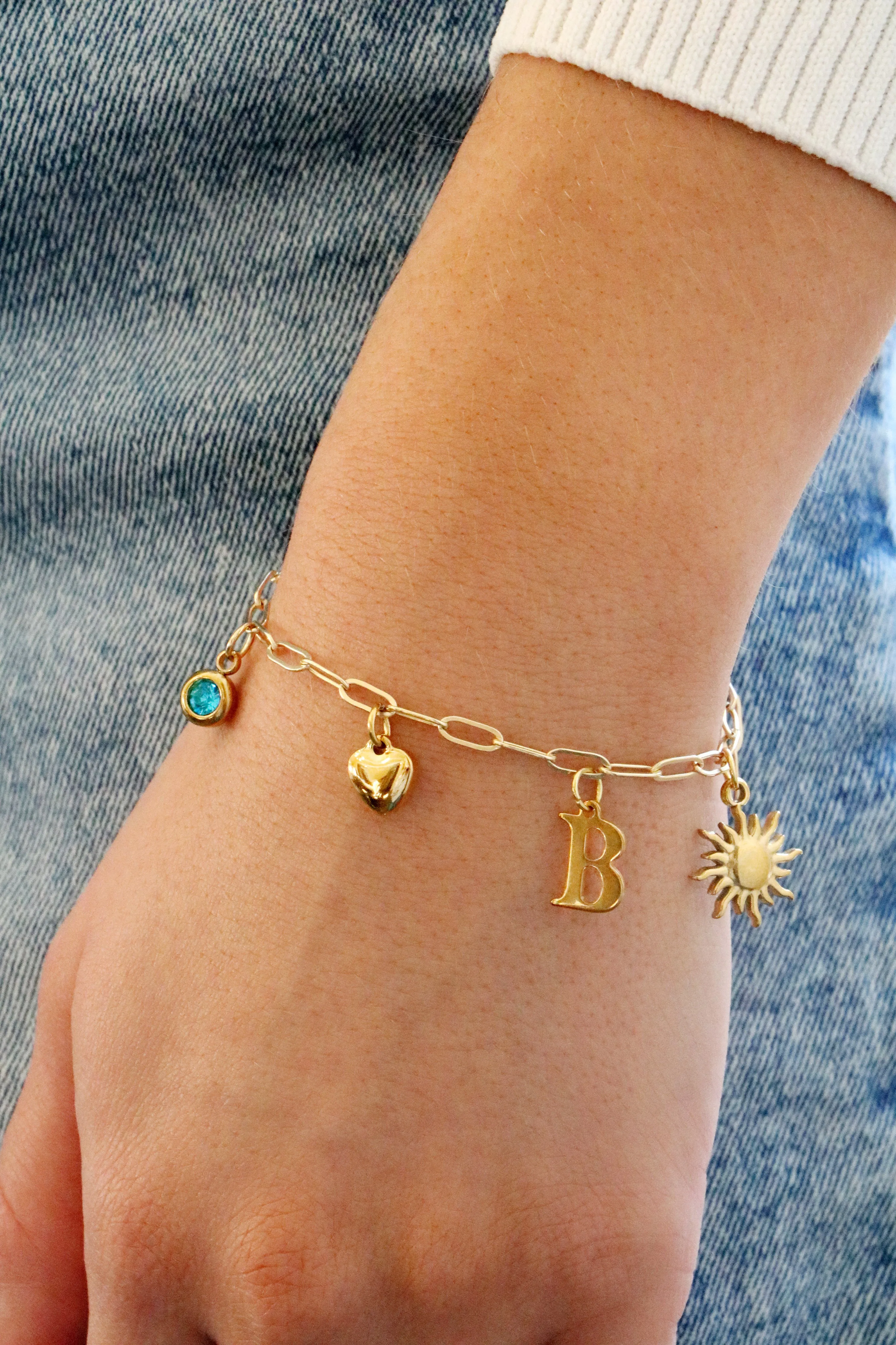 build your own charm bracelet { gold   silver }