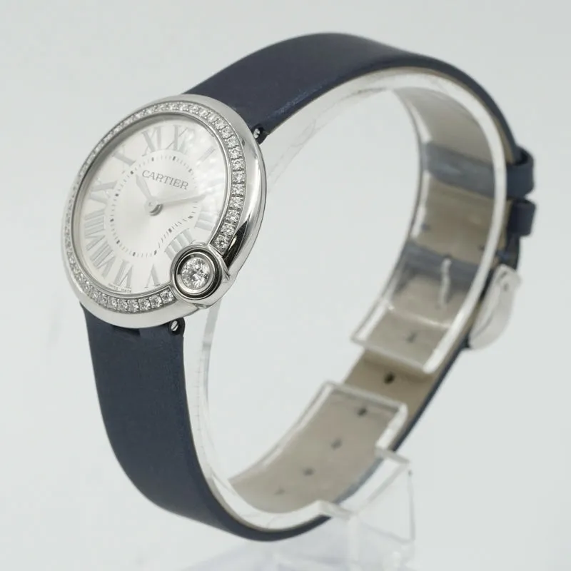 Cartier Ballon Bleu W4BL0003 Diamond Bezel 30mm