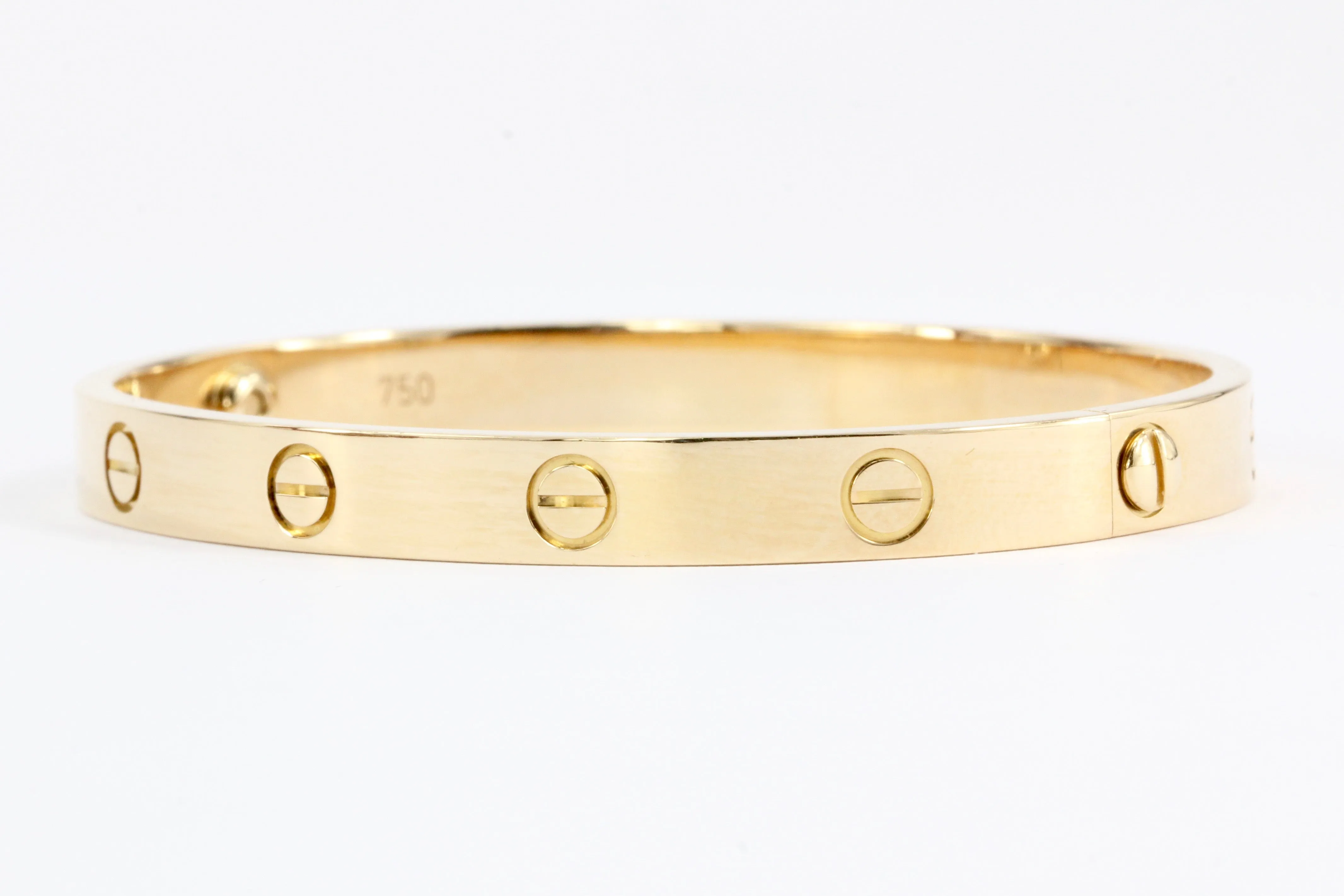 Cartier Love Bracelet Rose Gold Size 17 with Box, Papers & Screwdriver