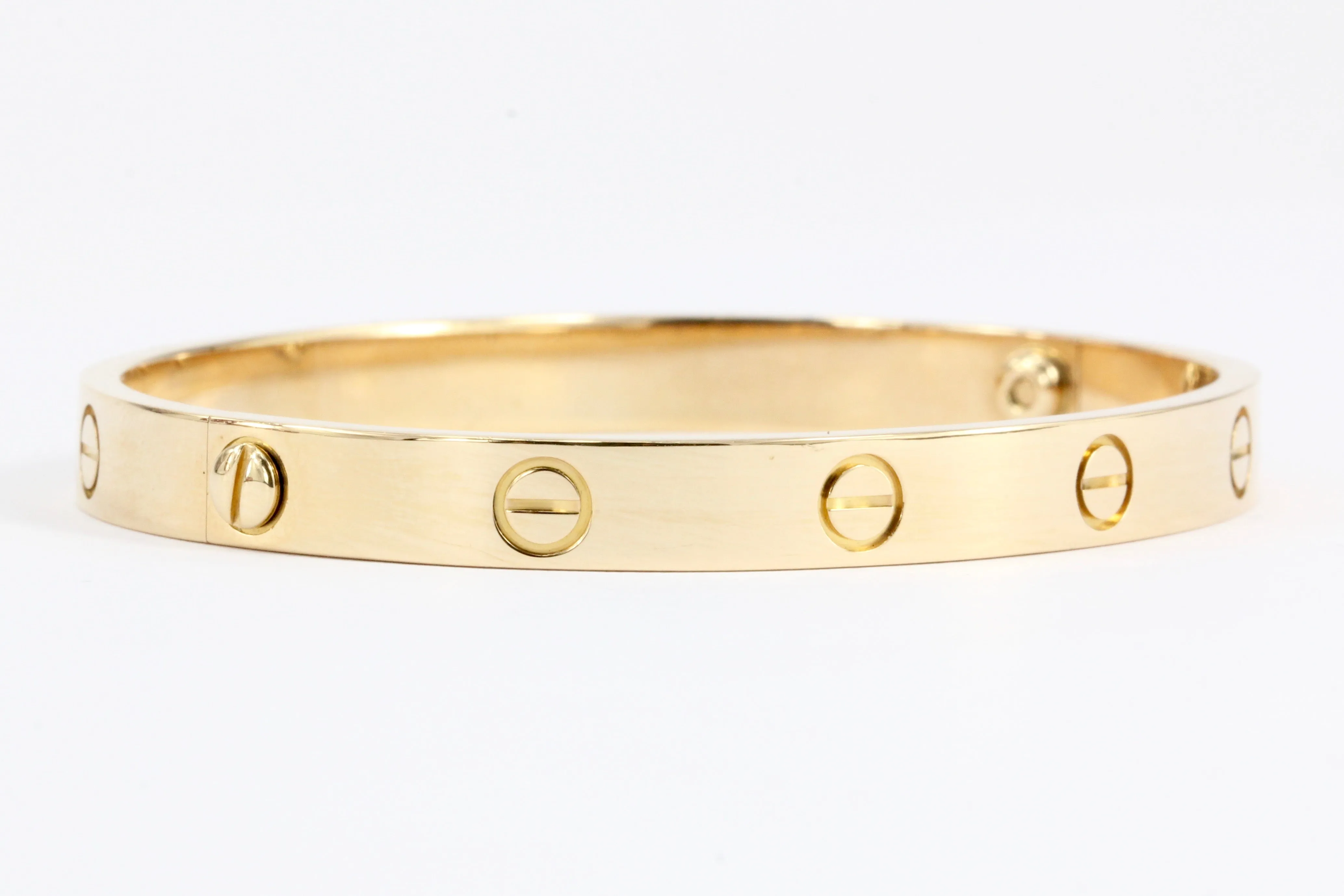 Cartier Love Bracelet Rose Gold Size 17 with Box, Papers & Screwdriver