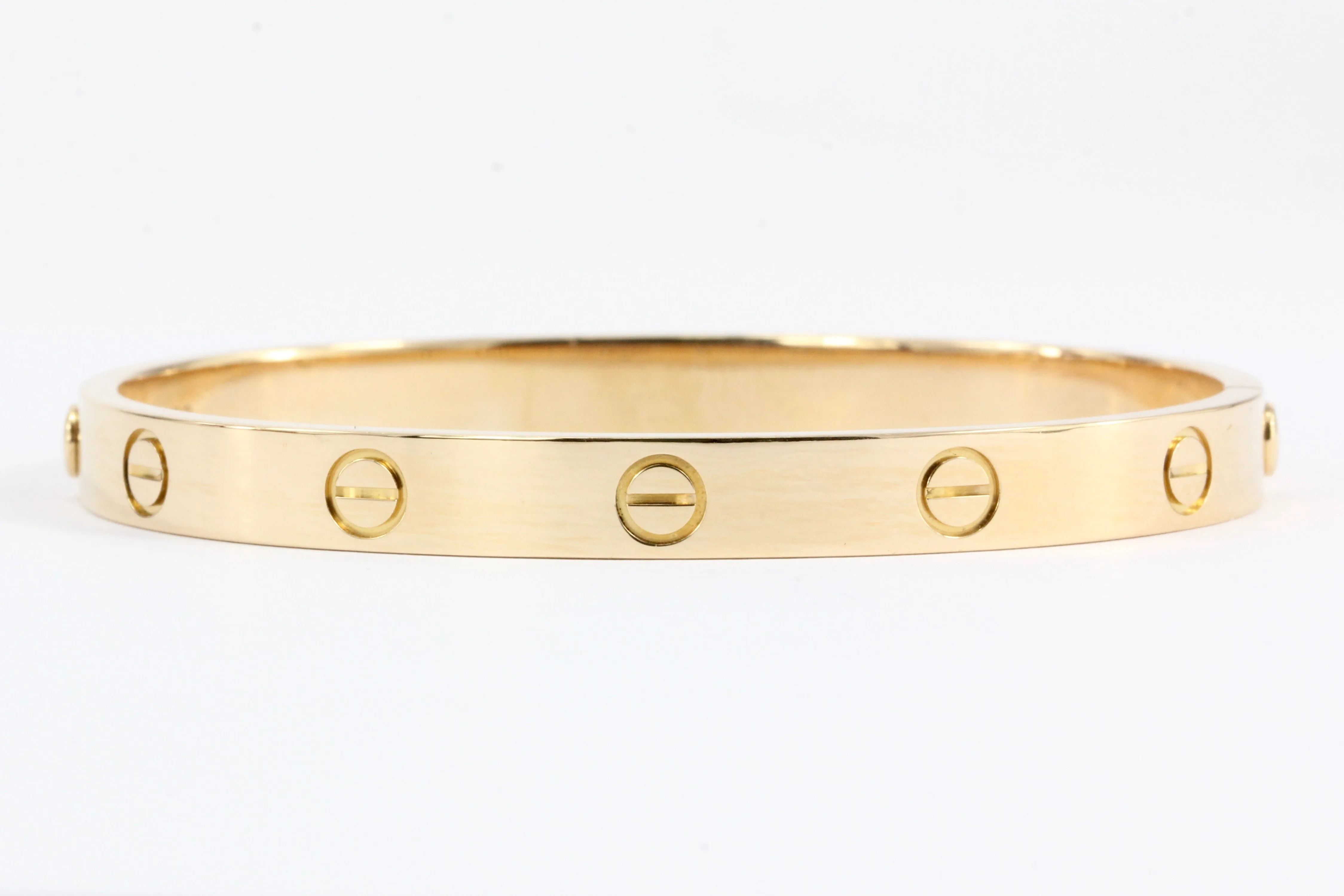 Cartier Love Bracelet Rose Gold Size 17 with Box, Papers & Screwdriver