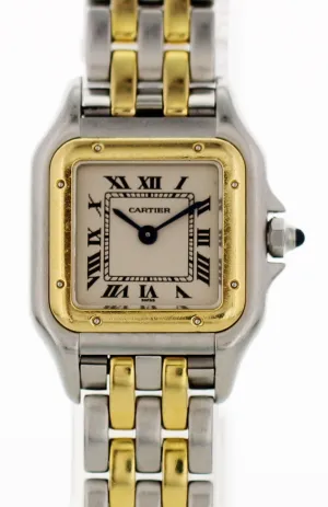 Cartier Panthere Two Tone Two Row 18K YG/SS 1120