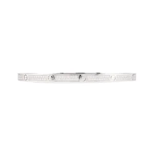 Cartier Paved Small Diamond Love Bracelet 18 Karat White Gold Size 18
