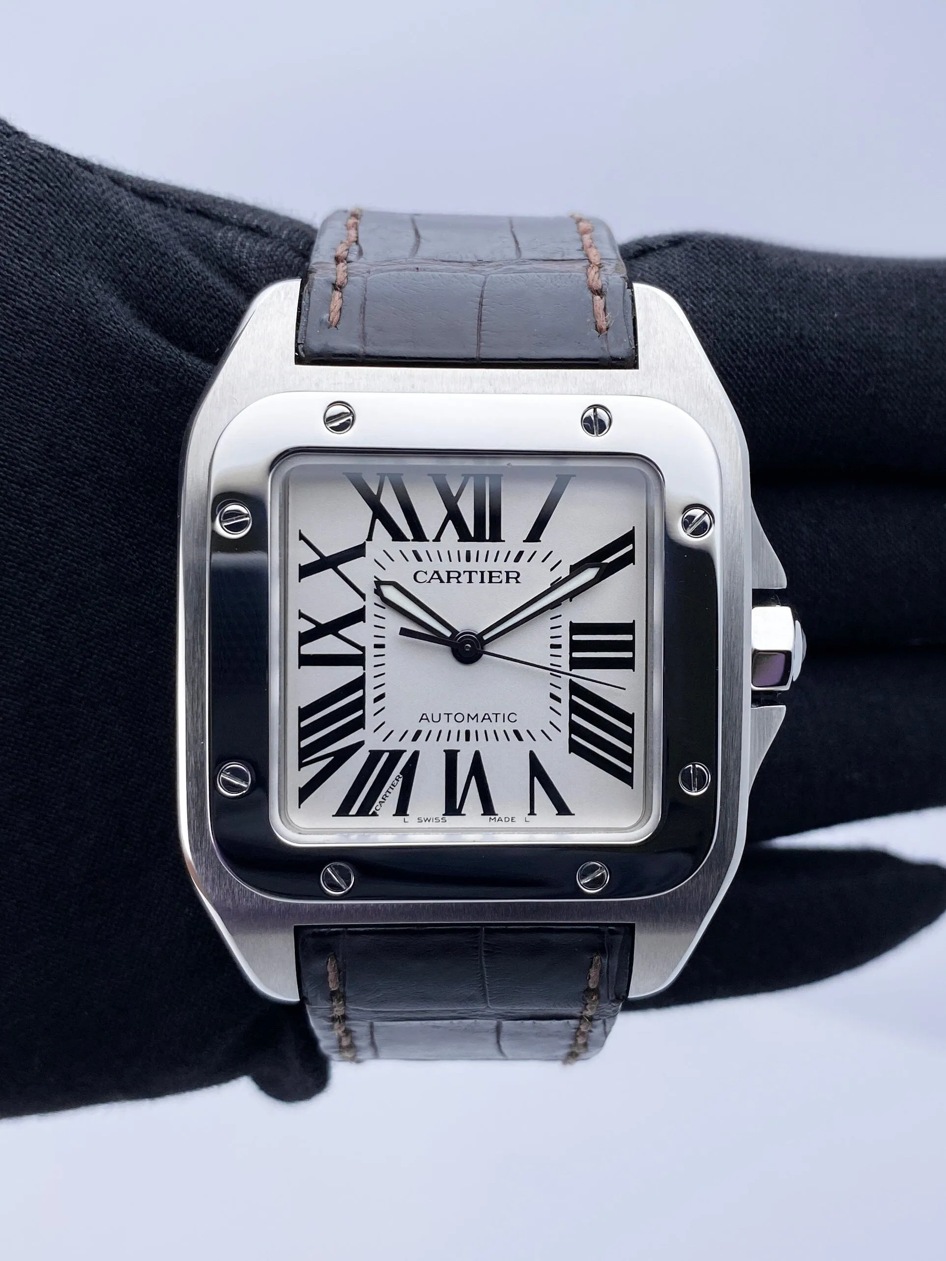 Cartier Santos-100 W20073X8 Stainless Steel Mens Watch