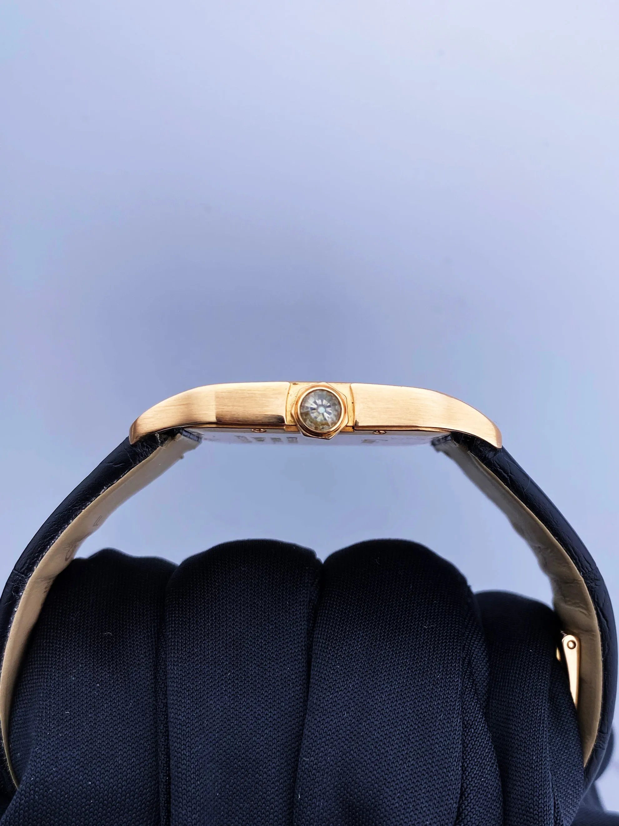 Cartier Santos Dumont WH100351 Rose Gold Diamond Ladies Watch Box Papers