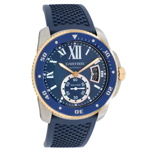 Cartier Stainless Steel 18K Rose Gold Calibre de Cartier Diver W2CA0009
