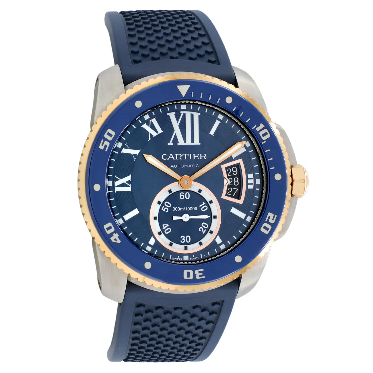 Cartier Stainless Steel 18K Rose Gold Calibre de Cartier Diver W2CA0009