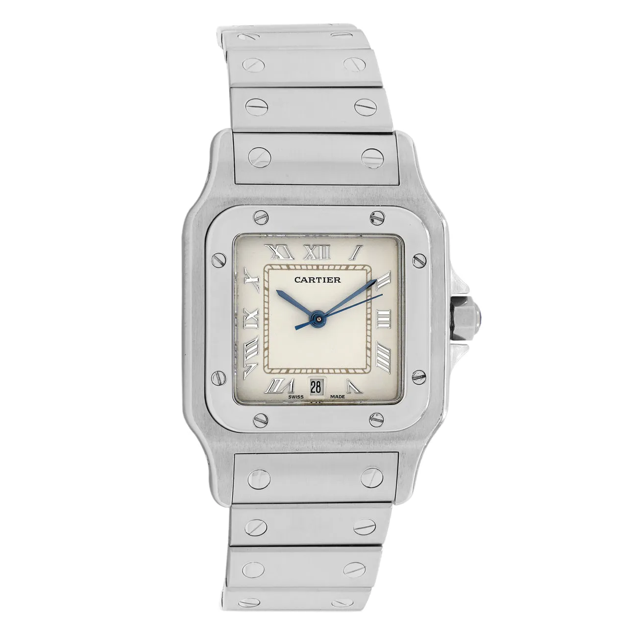 Cartier Stainless Steel Santos Galbee Quartz 987901