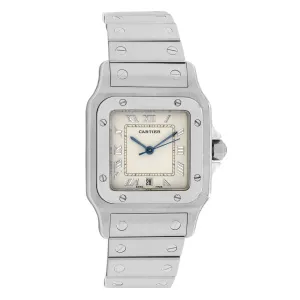 Cartier Stainless Steel Santos Galbee Quartz 987901
