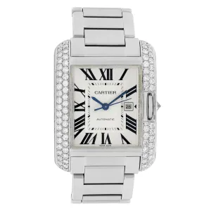 Cartier Stainless Steel Tank Anglaise Automatic 3511