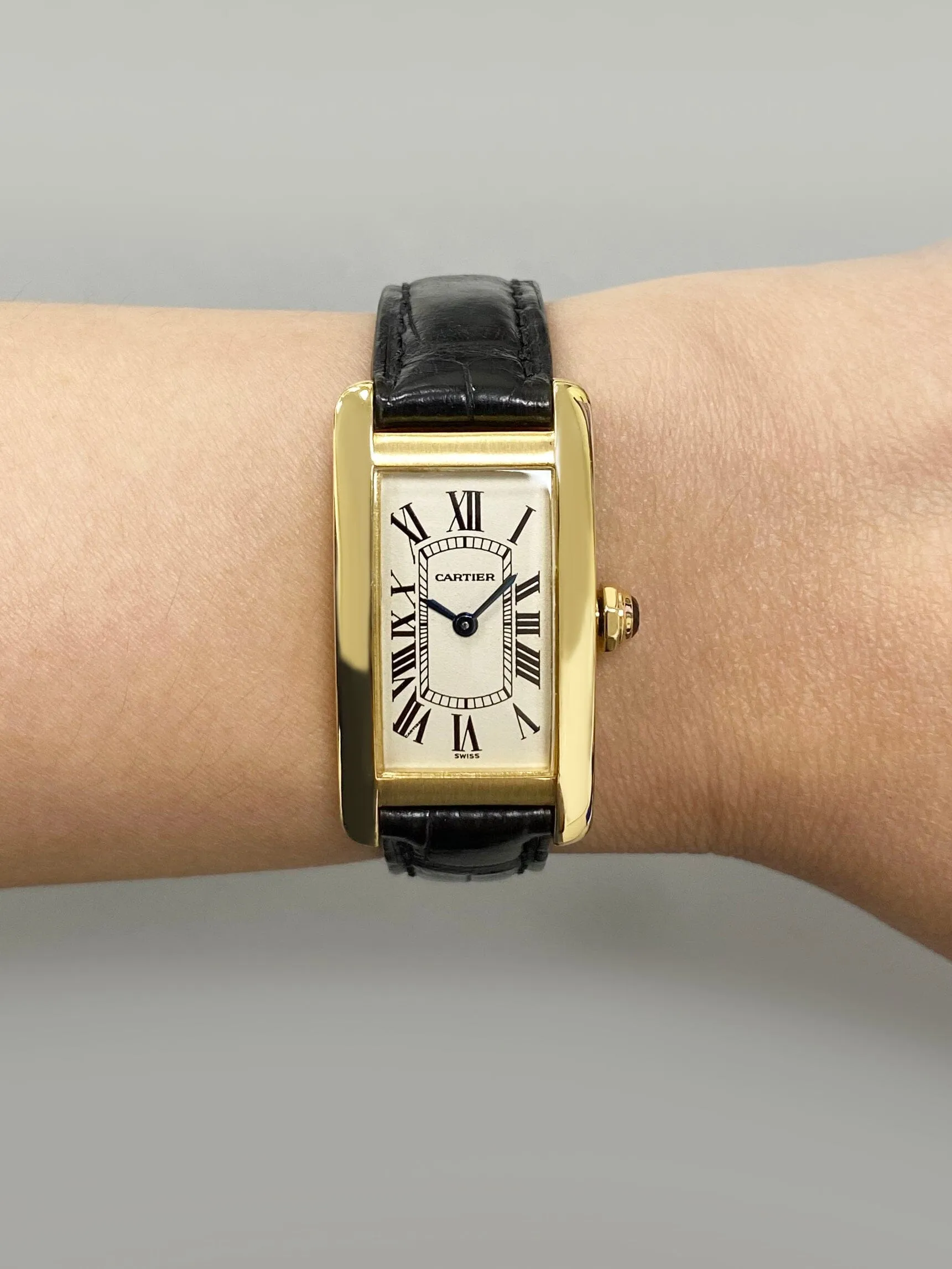 Cartier  Tank Americaine W2601556 Yellow Gold Ladies Watch