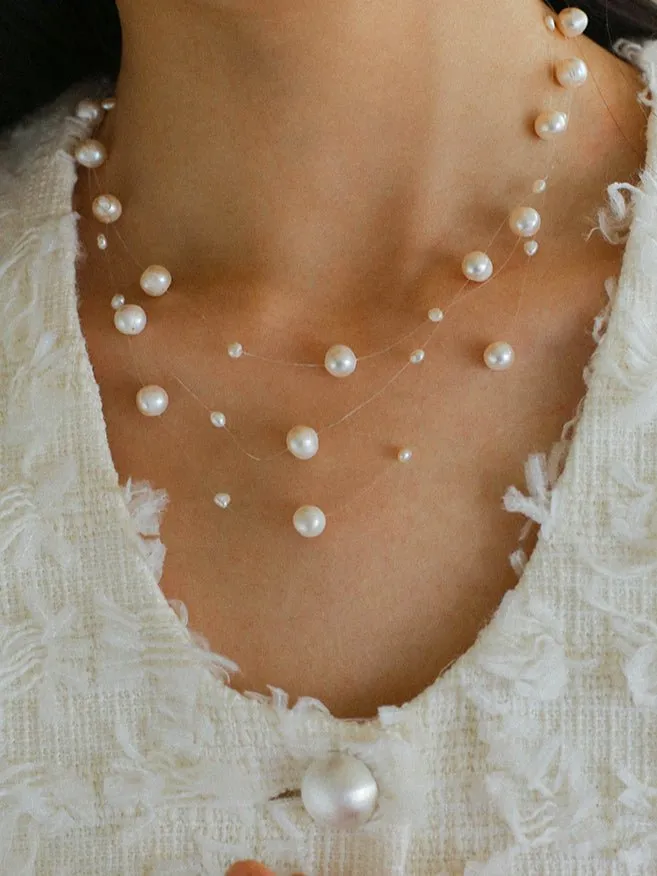 Celestial Dreams Multi-layer Freshwater Pearl Necklace