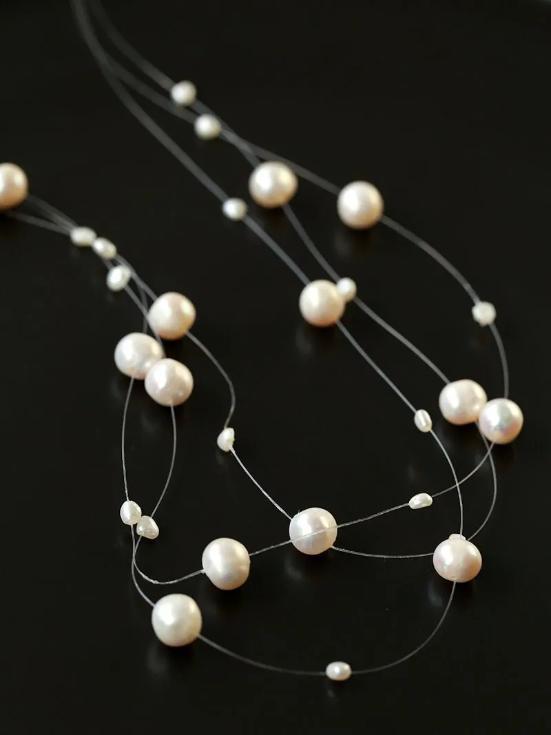 Celestial Dreams Multi-layer Freshwater Pearl Necklace
