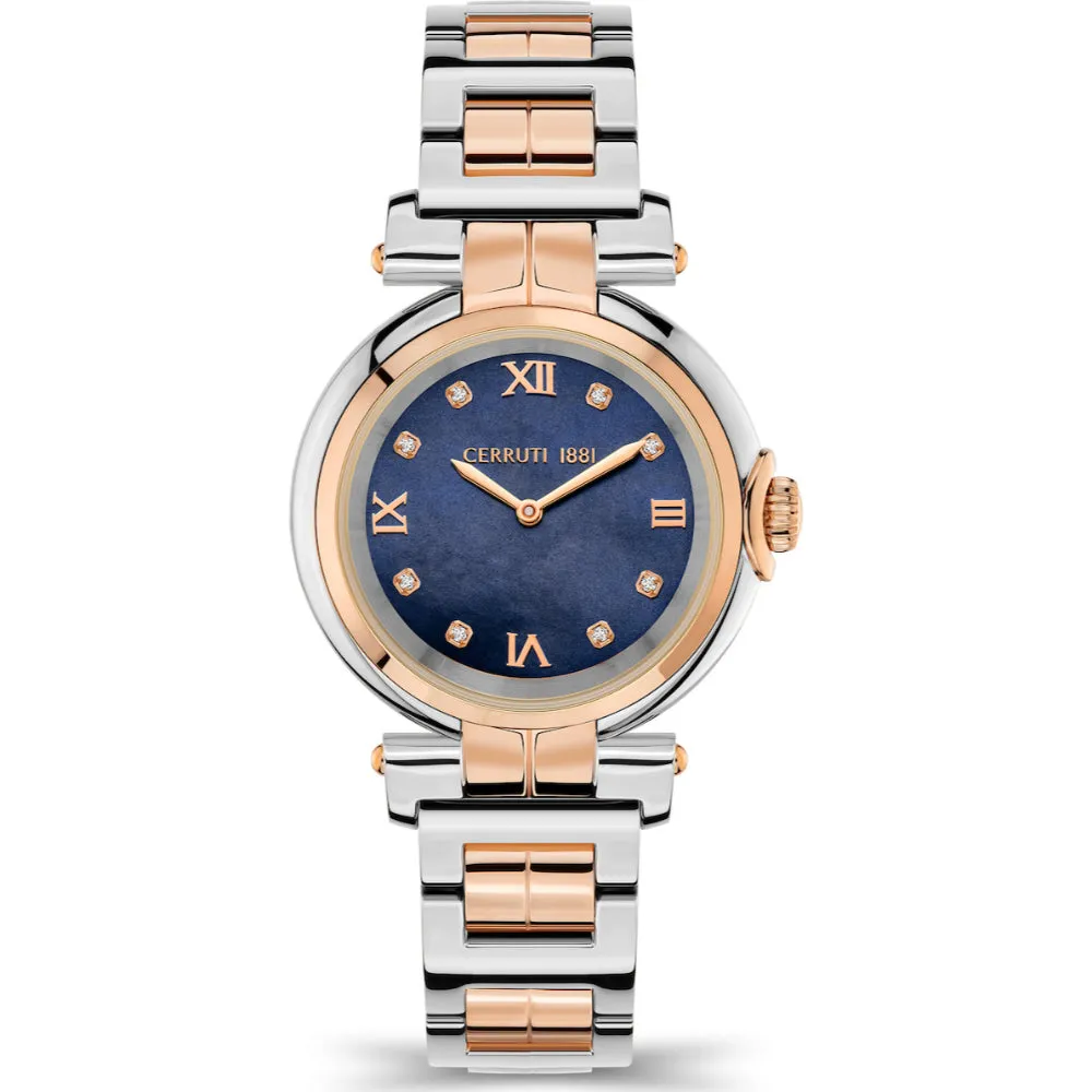 Cerruti Sesia Women's Analog Navy Blue Dial  Watch