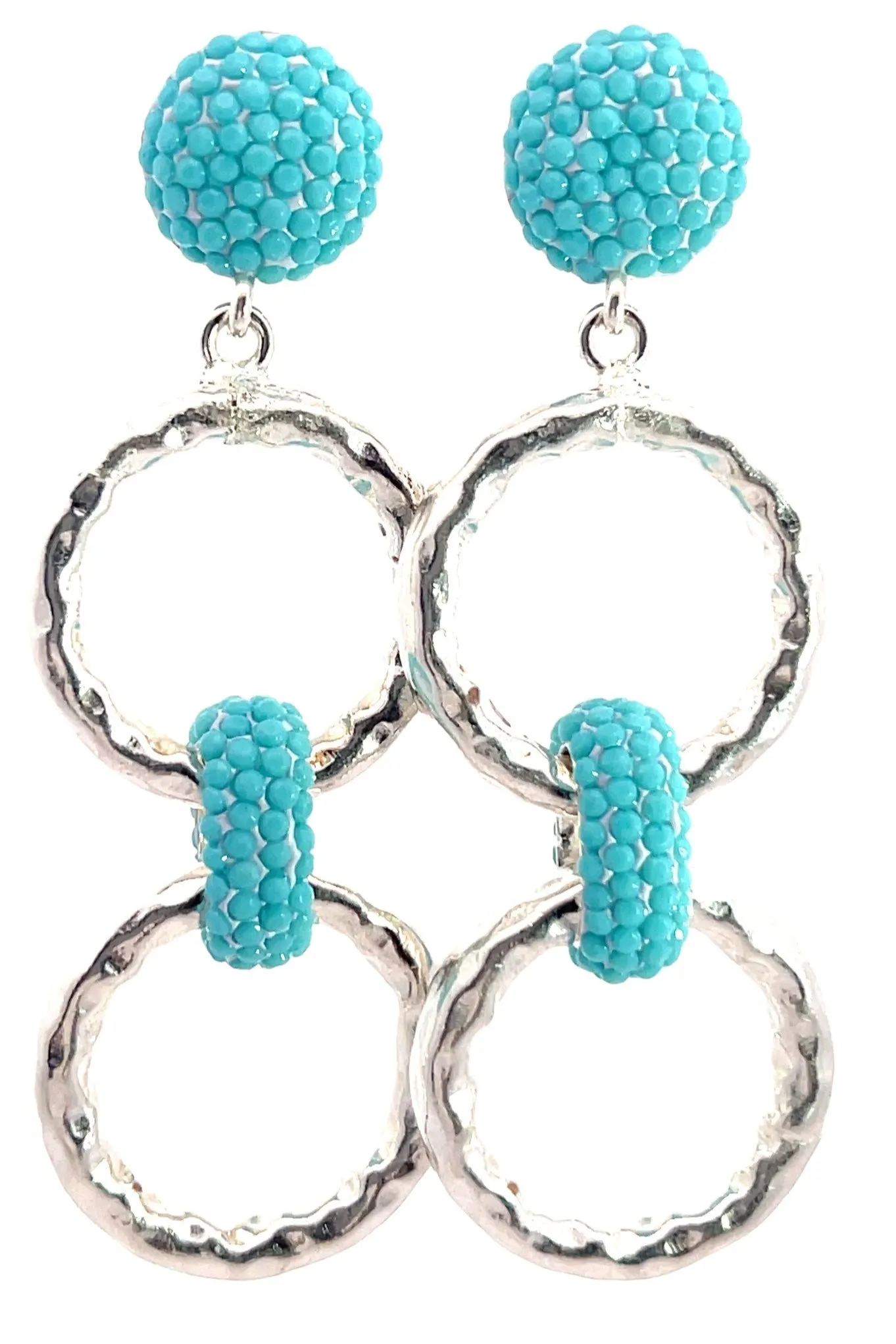 Chainlink Crystal Dangle Earrings
