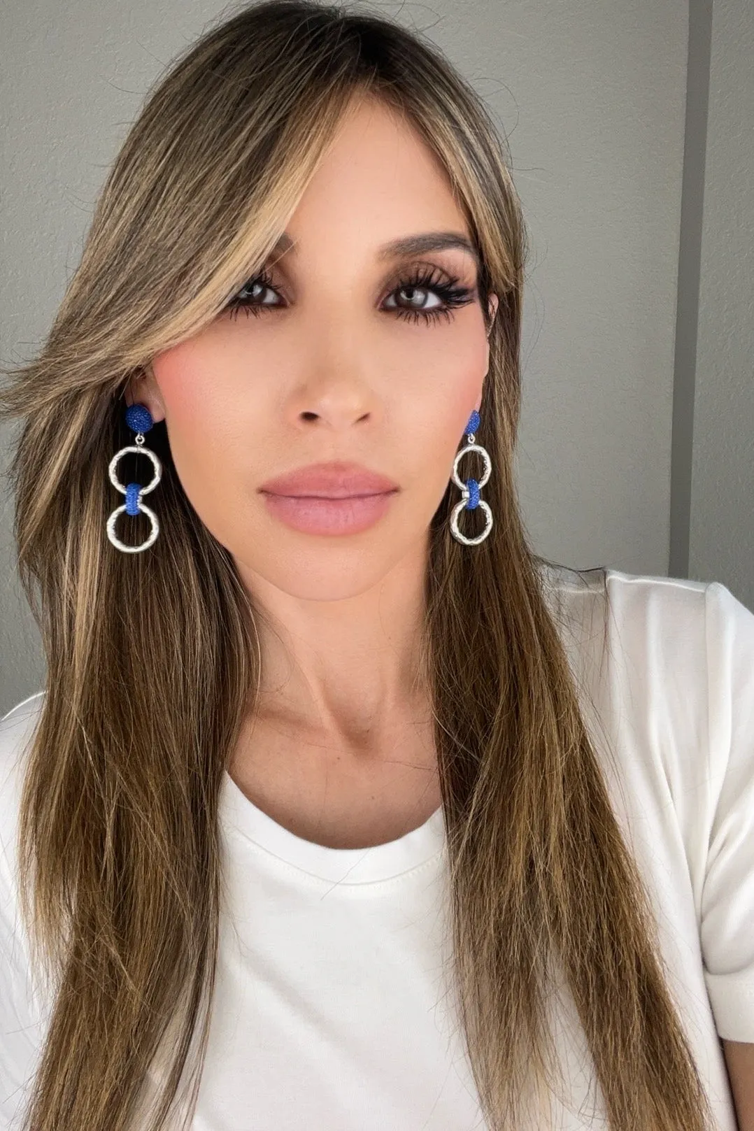 Chainlink Crystal Dangle Earrings