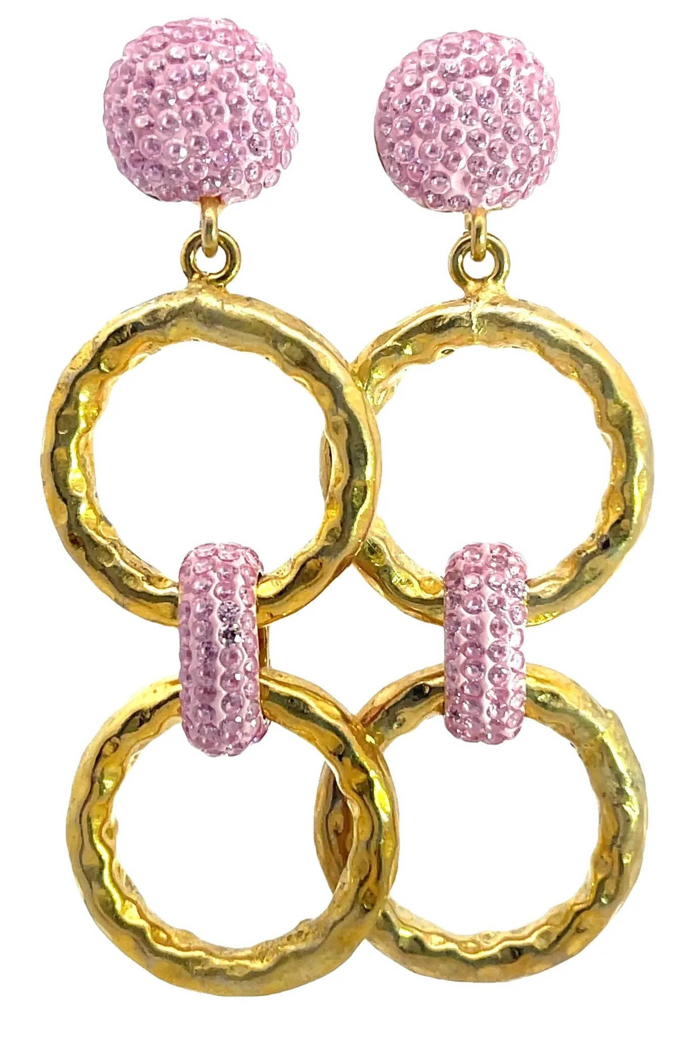 Chainlink Crystal Dangle Earrings