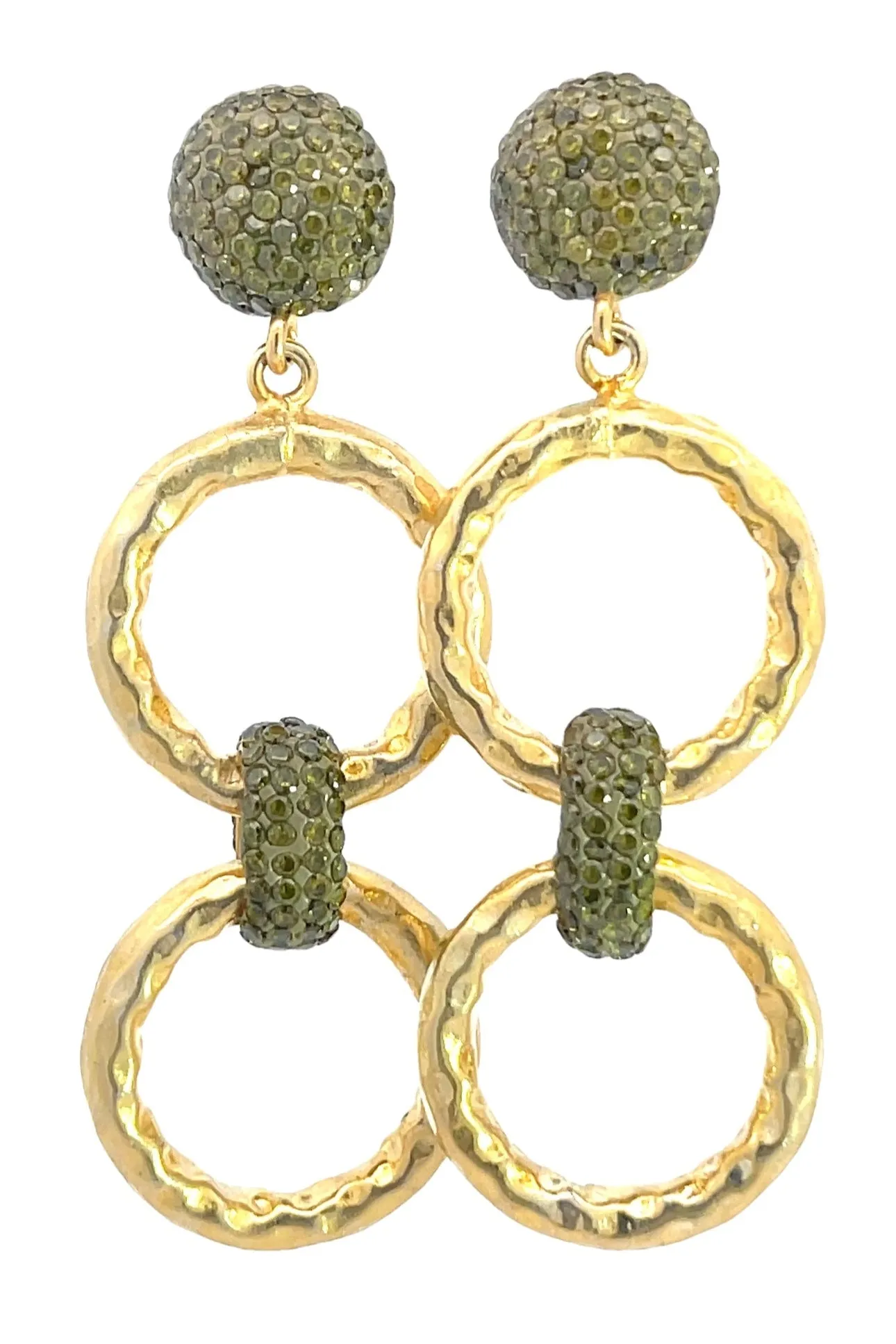 Chainlink Crystal Dangle Earrings