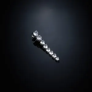 chiara ferragni crystal infinity love heart single long drop earring 400mm