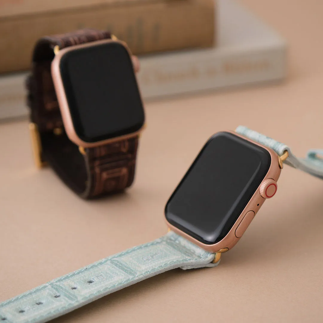 Chocolate Leather Band for Apple Watch【Japan Jewelry】