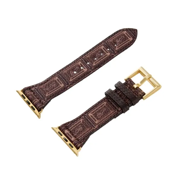 Chocolate Leather Band for Apple Watch【Japan Jewelry】