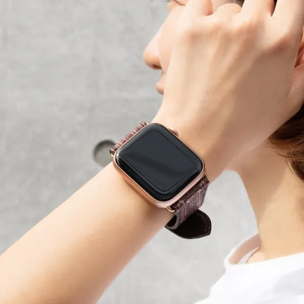 Chocolate Leather Band for Apple Watch【Japan Jewelry】