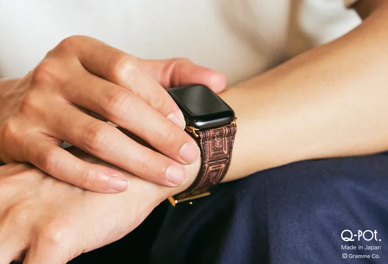 Chocolate Leather Band for Apple Watch【Japan Jewelry】