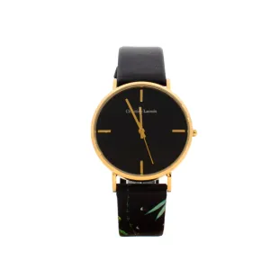 Christian Lacroix Gold Plated With Flower Print Strap