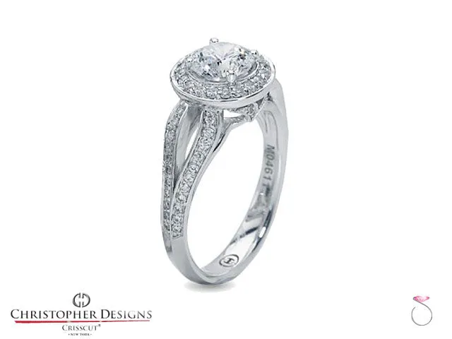 Christopher Designs Halo Diamond Engagement Ring G78SP-RD200